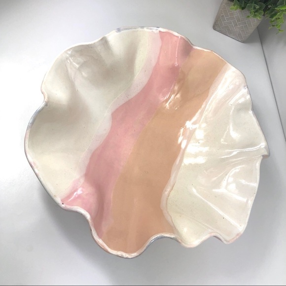 Handpainted WHITE and pink Decorative Bowls Raffled Large & Medium - Picture 6 of 16